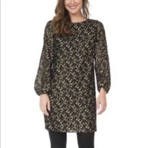 NEW! Sail to Sable Metallic Chiffon Dress